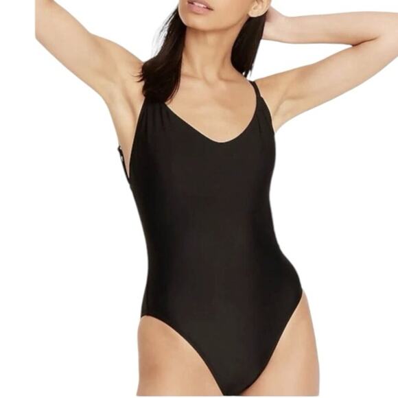 J. Crew Navy Blue Scoop Neck One Piece Swimsuit - Size 24 NWT - Picture 2 of 12